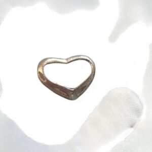 Vintage Sterling Silver Heart Pendant / Charm Etched